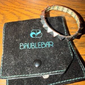 BaubleBar Silver Studded Stretchy Bracelet